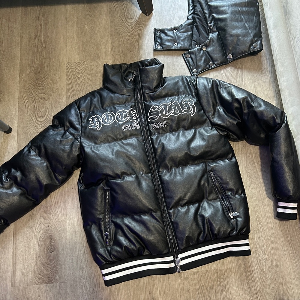 SIR LEATHERETTE PUFFER JACKET